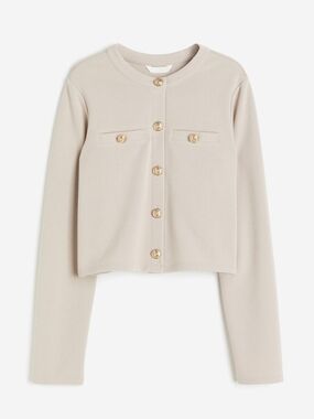 2PCS: H&M Cream Cardigan and Midi Skirt SET